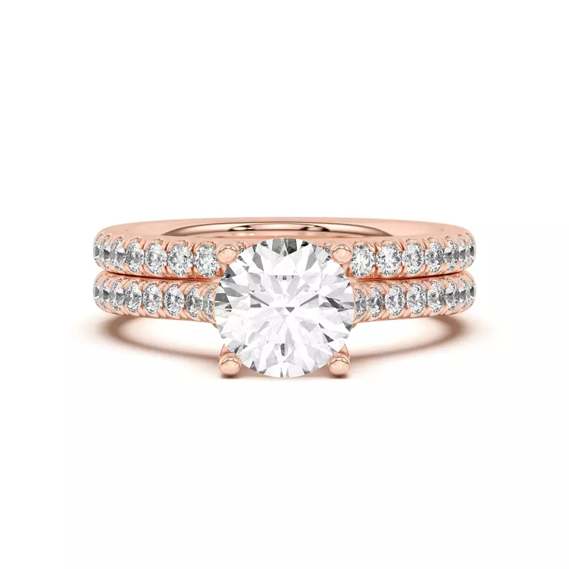 18K Rose Gold Coraline Pavé Band