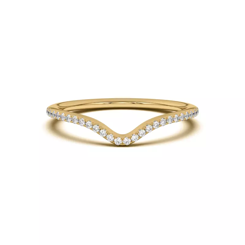 Andra Curved Pavé Band