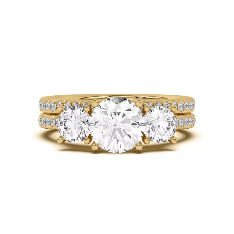 14K Yellow Gold Timeless Pavé Diamond Band