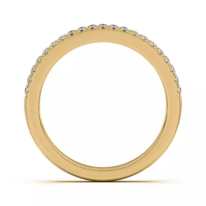 14K Yellow Gold Timeless Pavé Diamond Band