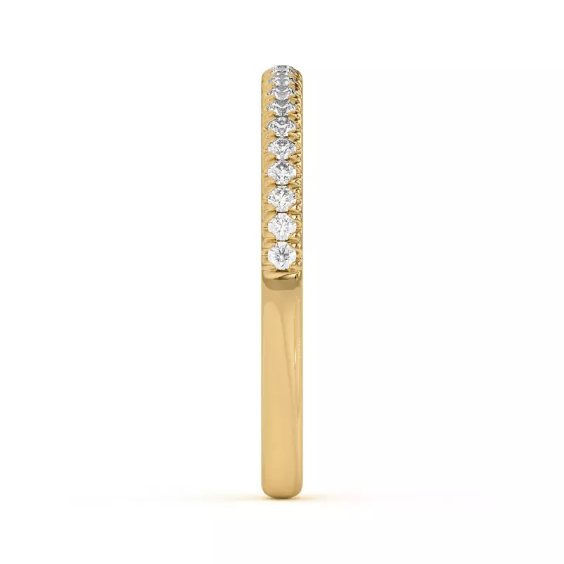 14K Yellow Gold Timeless Pavé Diamond Band