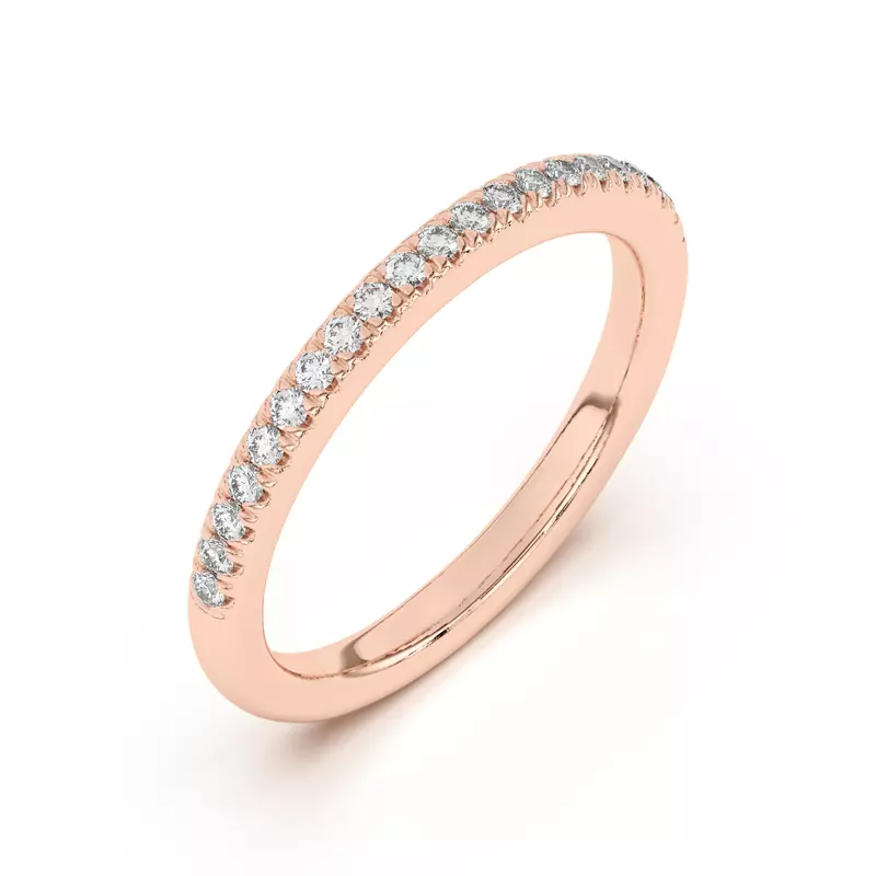 18K Rose Gold Timeless Pavé Diamond Band