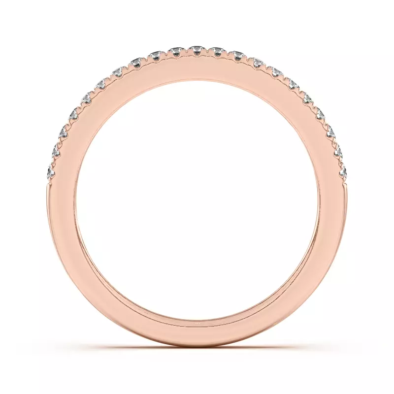 18K Rose Gold Timeless Pavé Diamond Band