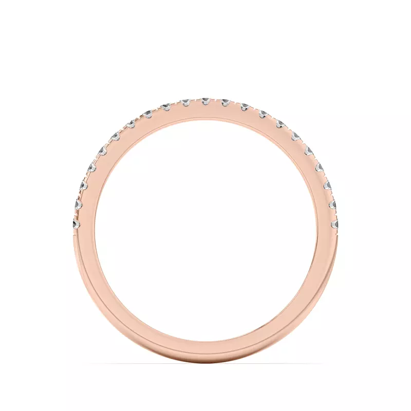 14K Rose Gold Marian Classic Pavé Band