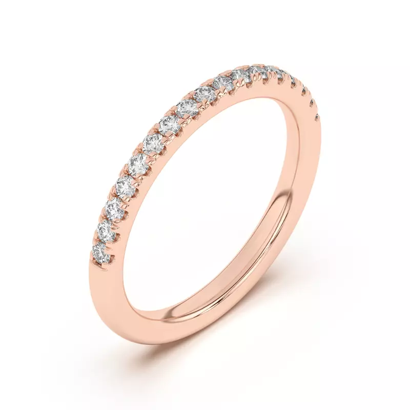 18K Rose Gold Britta Classic Pavé Band
