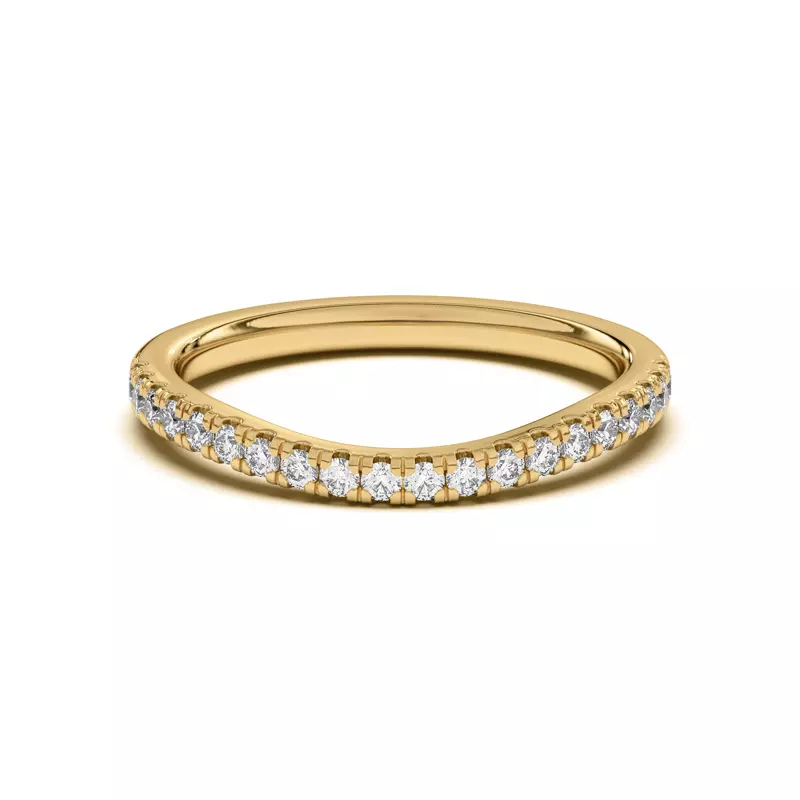 Sue Curved Pavé Band