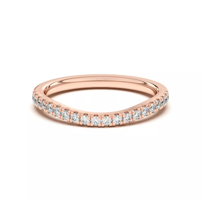 Sue Curved Pavé Band