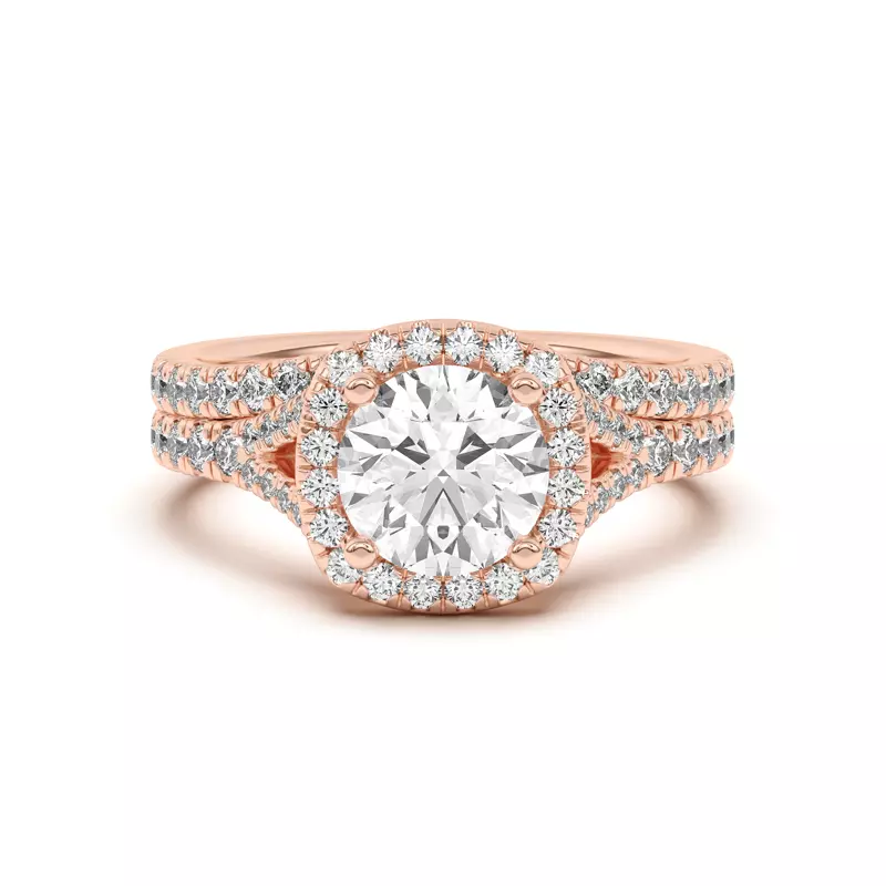 18K Rose Gold Sue Curved Pavé Band