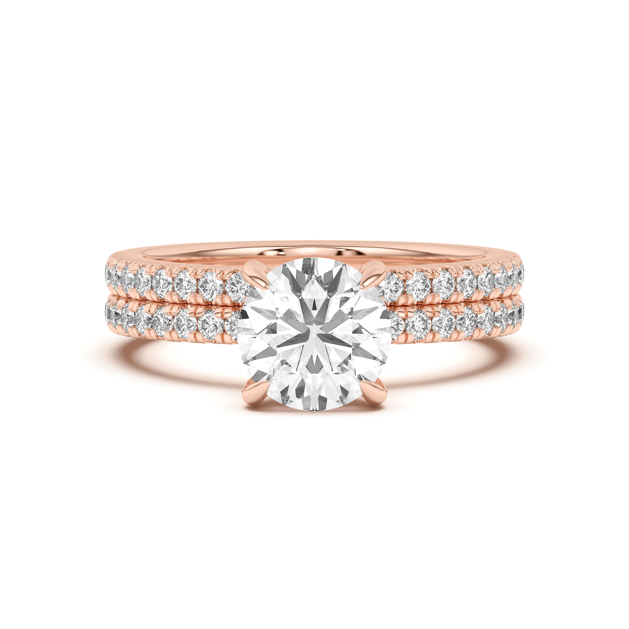 18K Rose Gold Diane Pavé Band