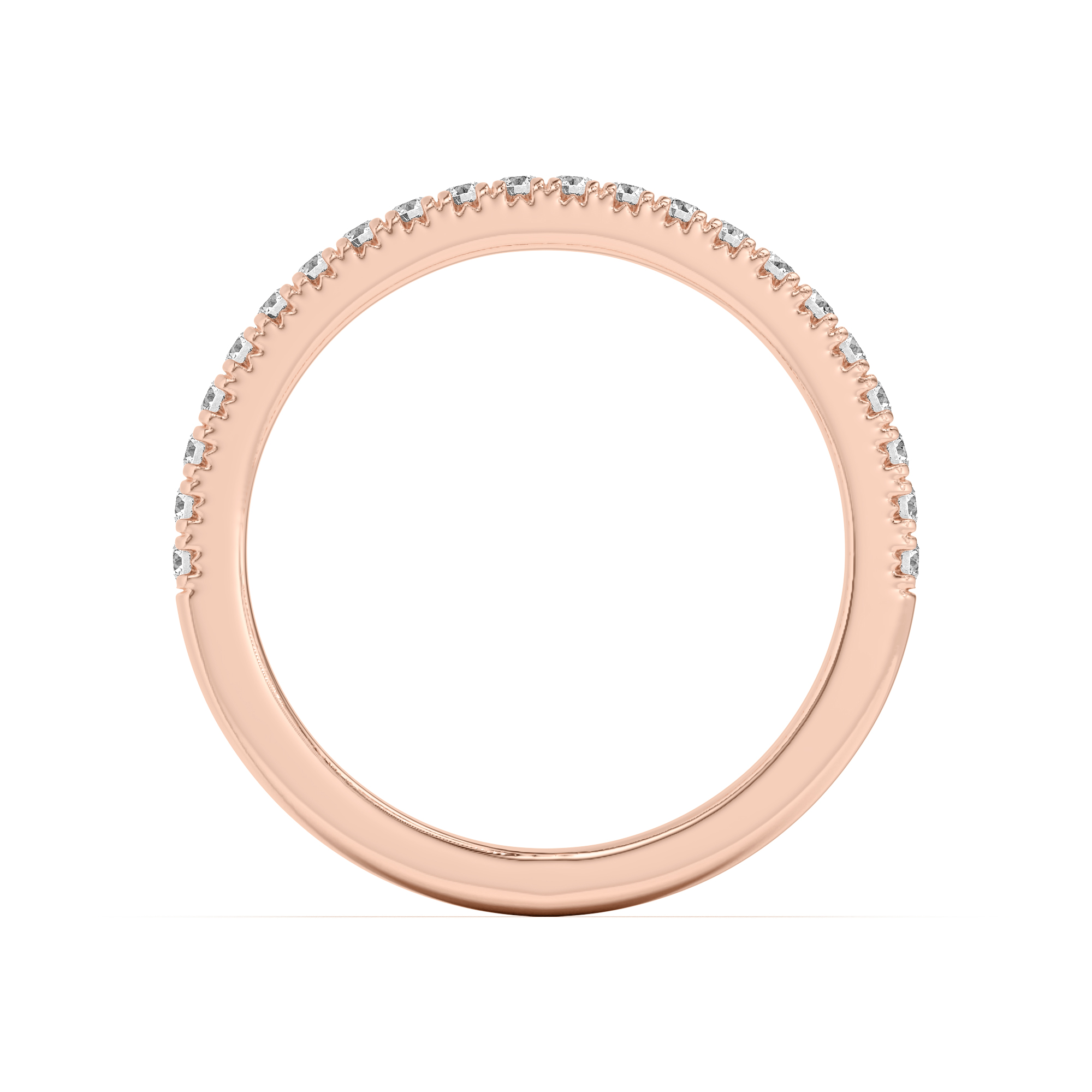 18K Rose Gold Diane Pavé Band