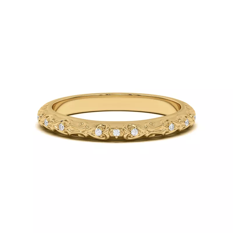 Kathryn Pavé Heart Scroll Band
