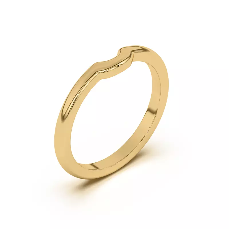 18K Yellow Gold Ascent Curved Band