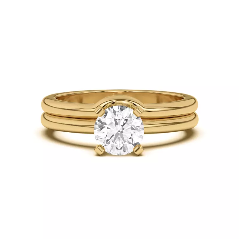 18K Yellow Gold Ascent Curved Band