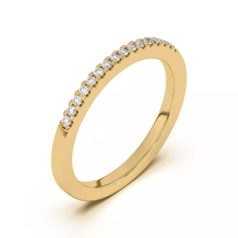 14K Yellow Gold Beth Classic Pavé Band