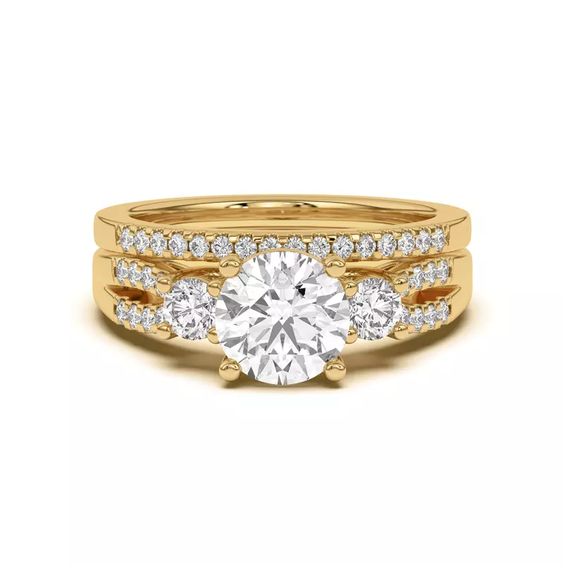 14K Yellow Gold Beth Classic Pavé Band