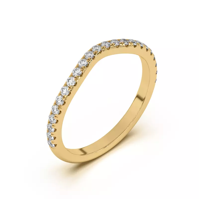 Betsy Petite Curved Pavé Band