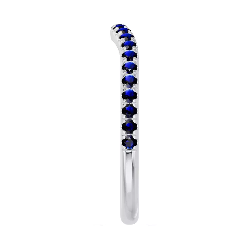 Platinum Spectra Sapphire Contoured Band
