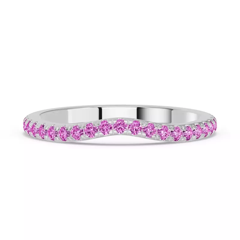 Spectra Pink Sapphire Contoured Band