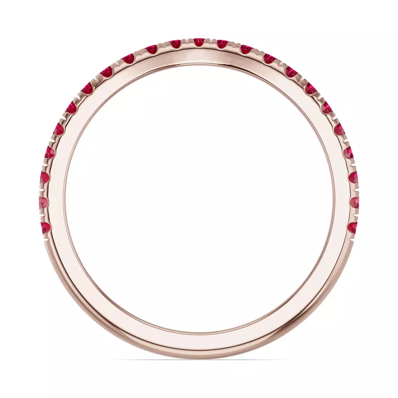 18K Rose Gold Spectra Ruby Contoured Band