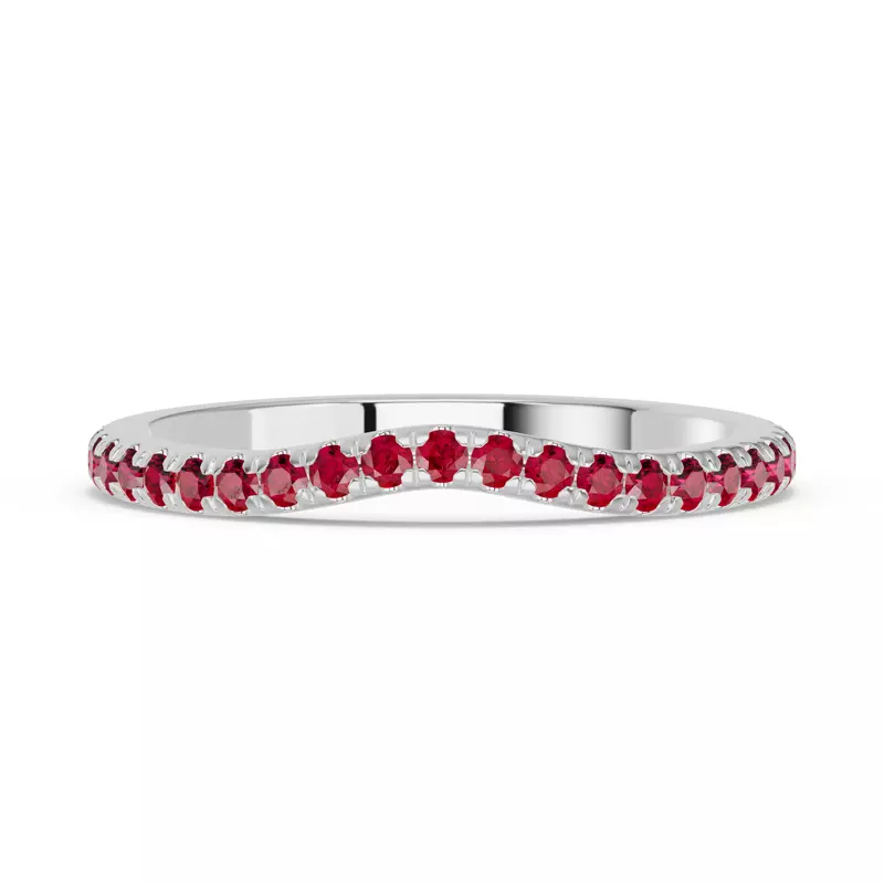 Platinum Spectra Ruby Contoured Band