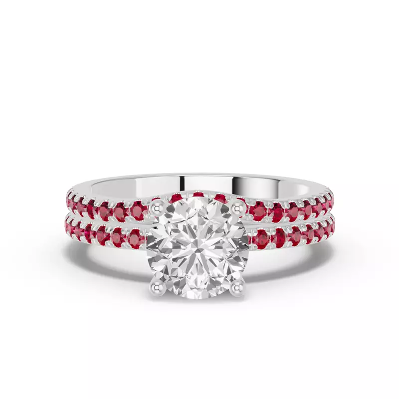 Platinum Spectra Ruby Contoured Band