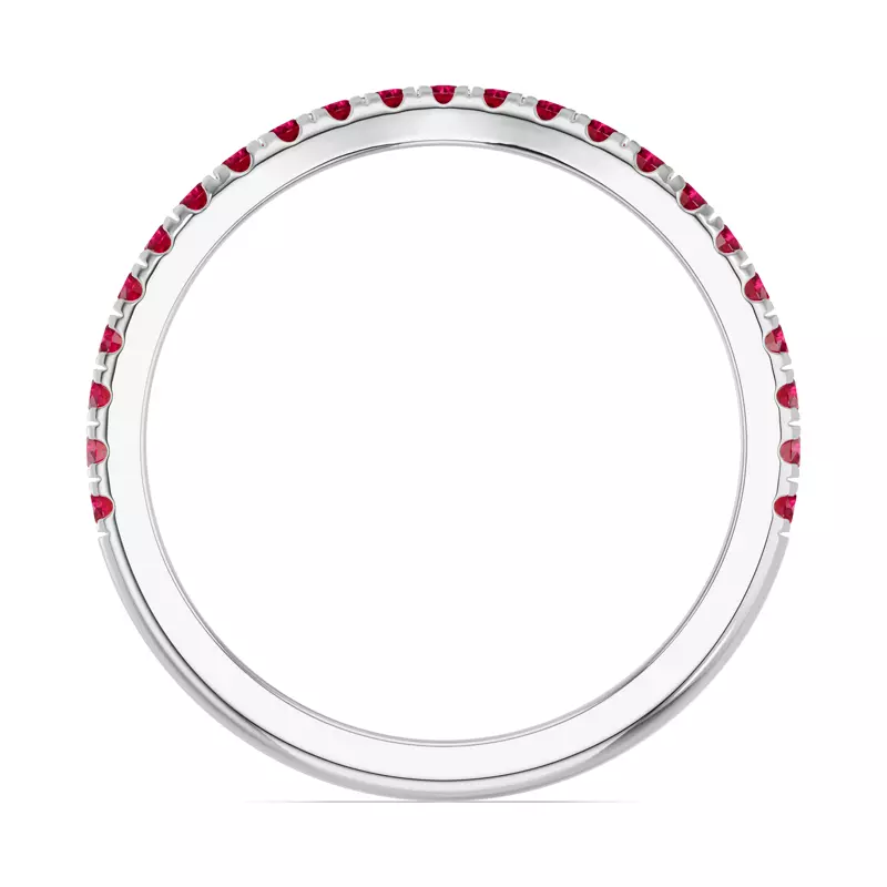 Platinum Spectra Ruby Contoured Band