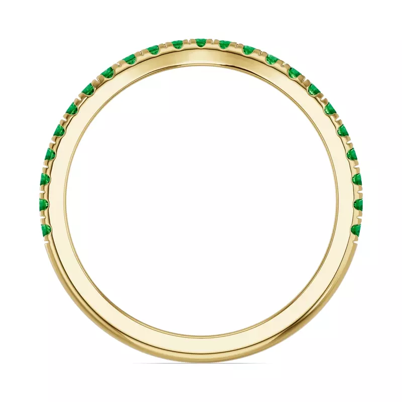 14K Yellow Gold Spectra Tsavorite Contoured Band