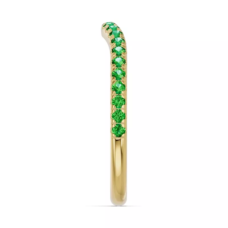 14K Yellow Gold Spectra Tsavorite Contoured Band