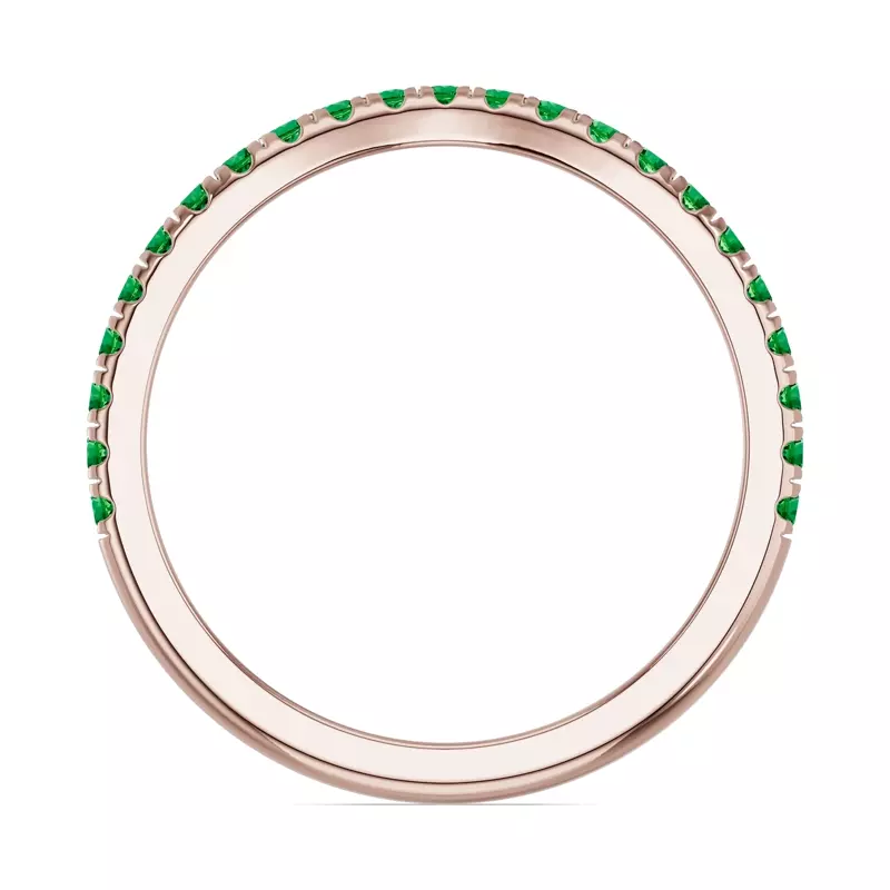 18K Rose Gold Spectra Tsavorite Contoured Band