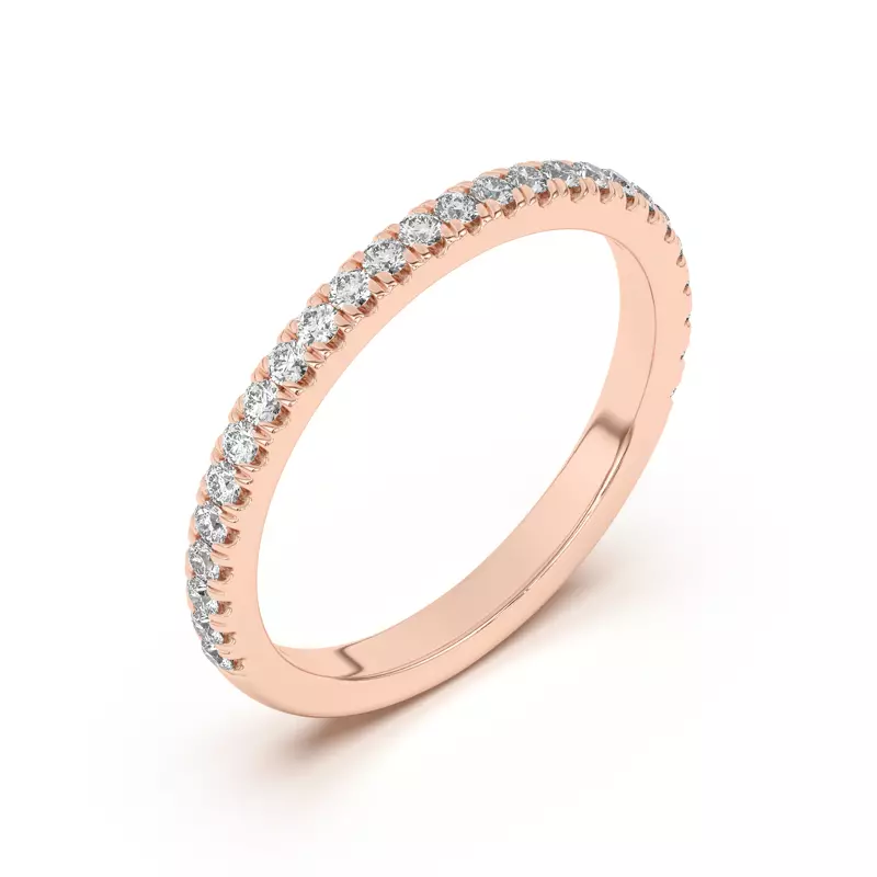 18K Rose Gold Donna Timeless Pavé Band