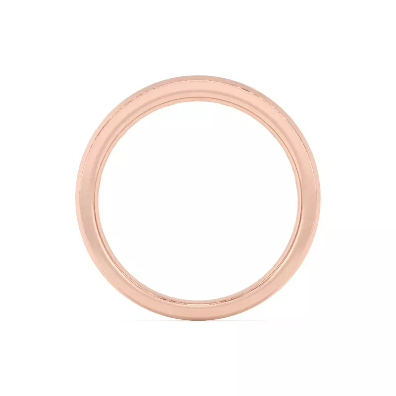 14K Rose Gold Quad Sapphire and Diamond Groove Band