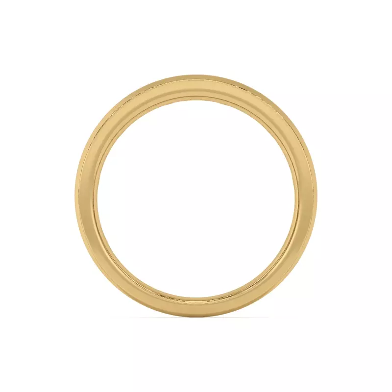 18K Yellow Gold Quad Sapphire and Diamond Groove Band