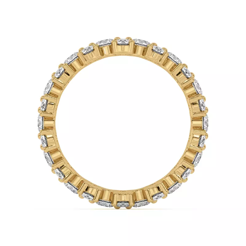 14K Yellow Gold Cascade Lab Diamond Eternity Ring