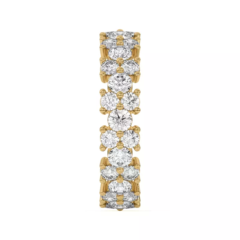 14K Yellow Gold Cascade Lab Diamond Eternity Ring