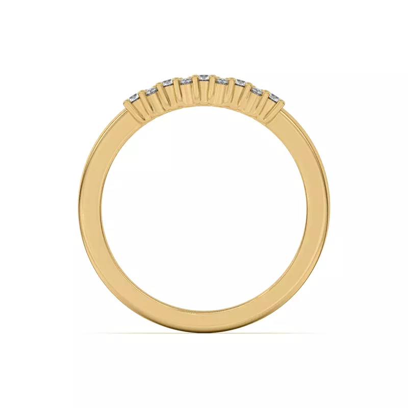 14K Yellow Gold Petite Cascade Diamond Band