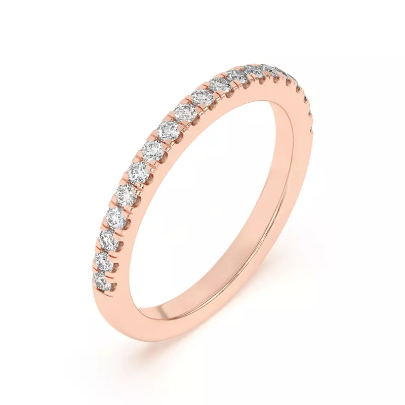 14K Rose Gold Angelica Pavé Band