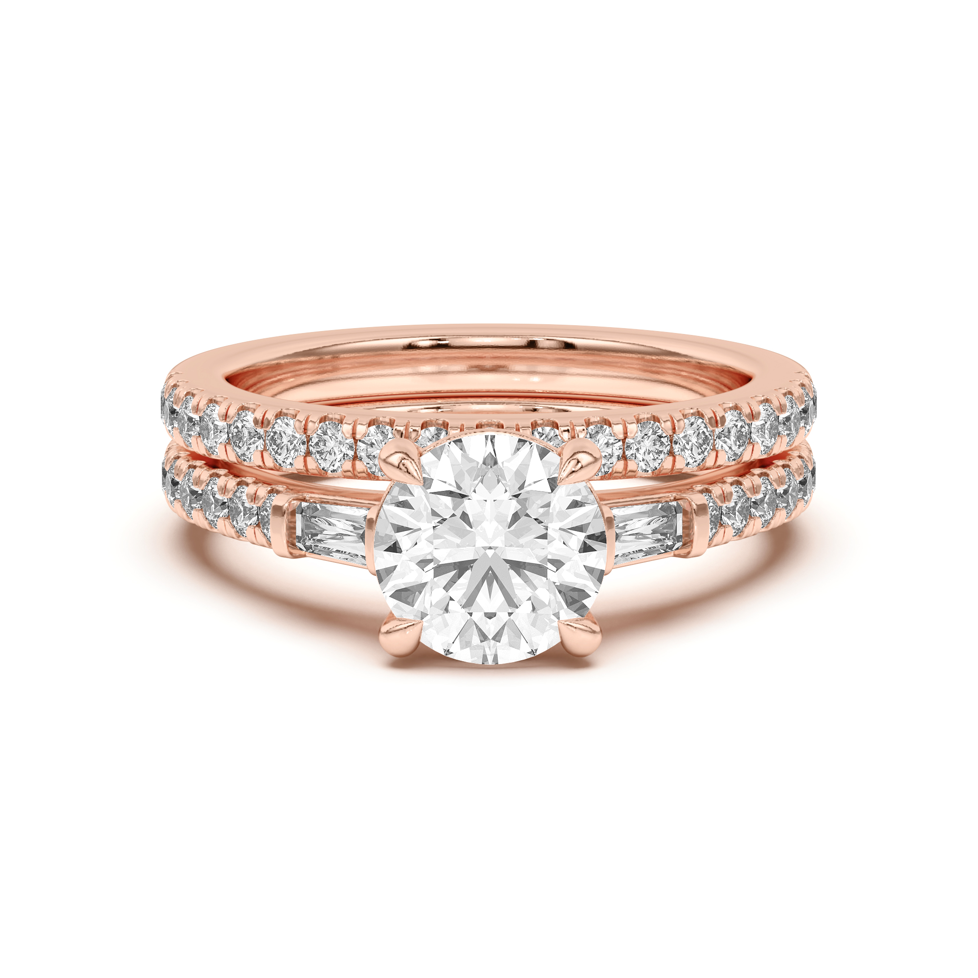 18K Rose Gold Angelica Pavé Band
