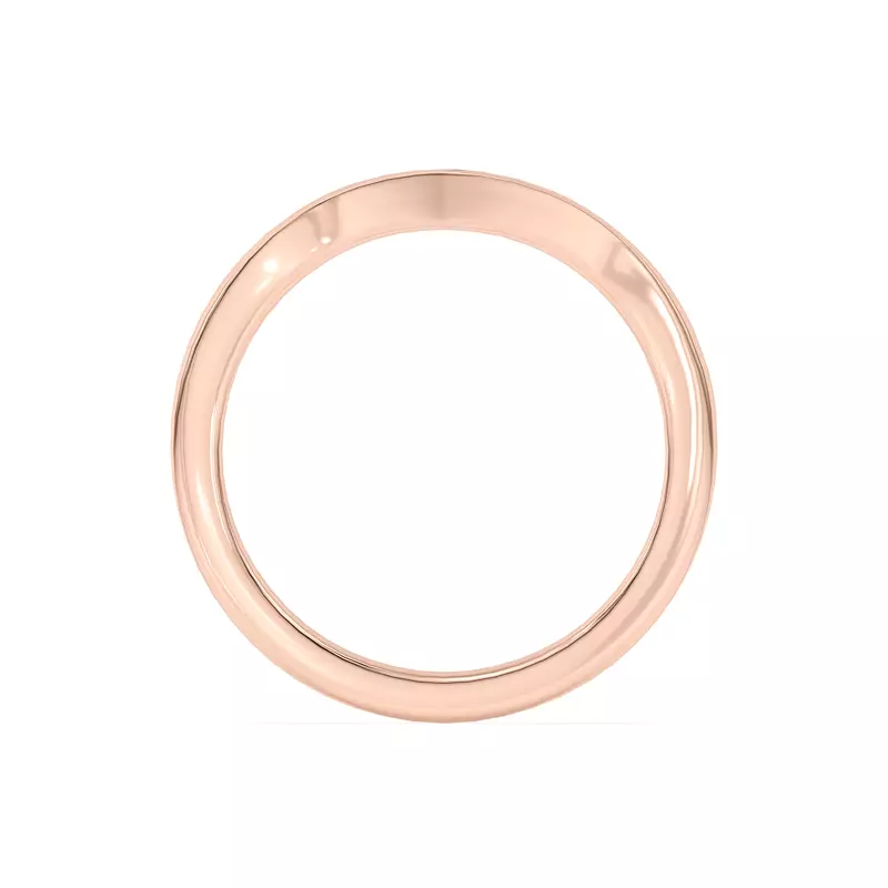 18K Rose Gold Ruthie Chevron Band