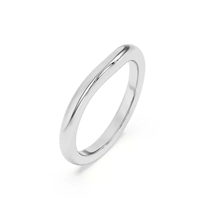 Platinum Kiana Curved Band