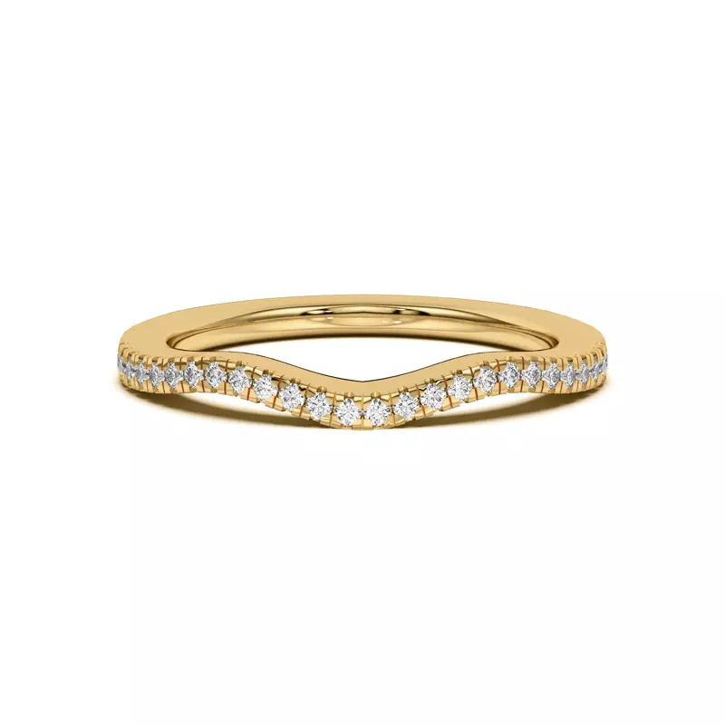 Cambridge Curved Pavé Band