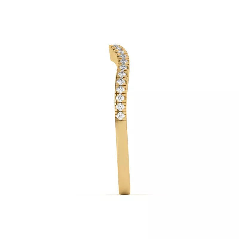 14K Yellow Gold Cambridge Curved Pavé Band