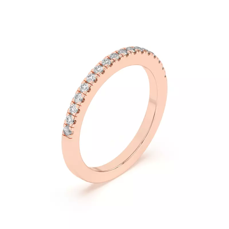 18K Rose Gold Tria Pavé Band