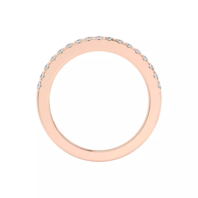 18K Rose Gold Tria Pavé Band