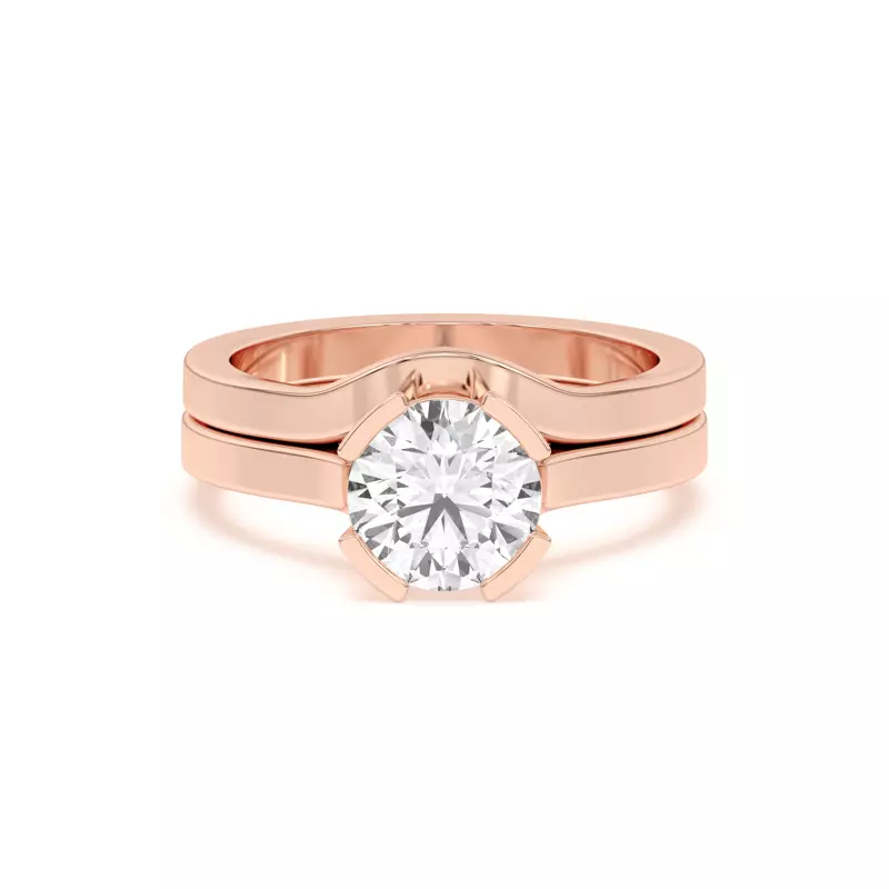 18K Rose Gold Vista Curved Band