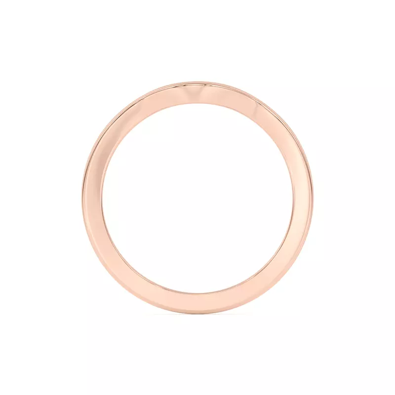 18K Rose Gold Vista Curved Band