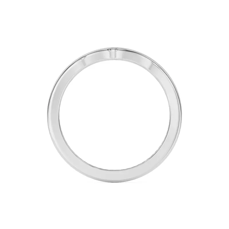 14K White Gold Prisma Deep Curved Band