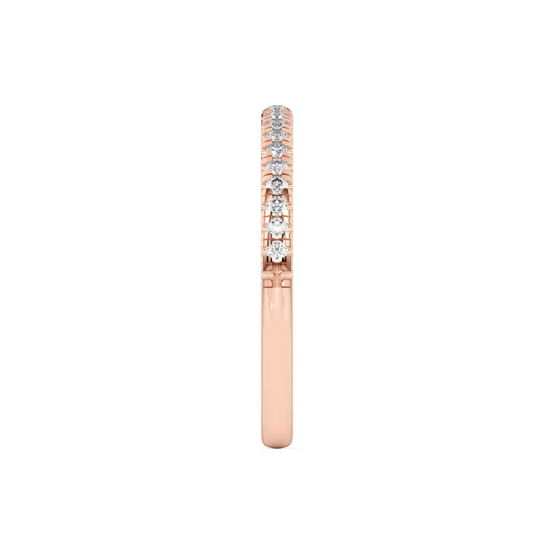 14K Rose Gold Universal Pavé Band