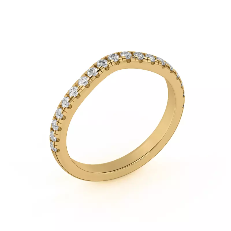 Betsy Classic Curved Pavé Band