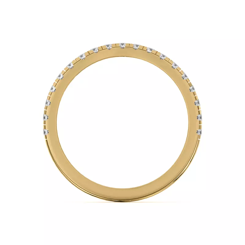 14K Yellow Gold Betsy Classic Curved Pavé Band