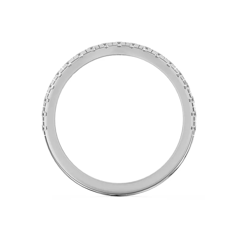 18K White Gold Betsy Classic Curved Pavé Band
